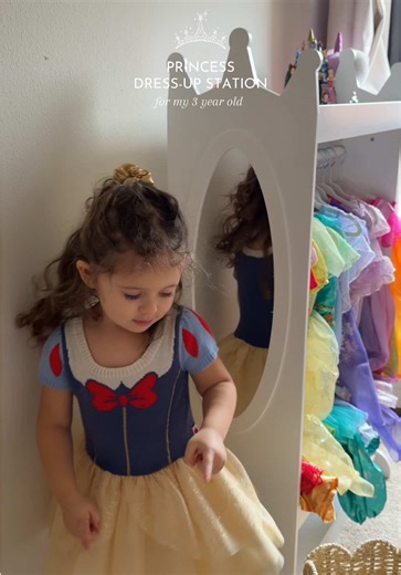 can’t stop thinking about the Minnesota mom and her 6 year old who doesn’t get to see mommy come home. my heart goes out to them. 🕊️ this dress-up station was one of my toddler’s birthday gifts from us 👑✨👛🪄 #girlmom #mommysgirl #princessdress #dressupstation #toddlermom toddler girl dress up, dress up station, princess dress up, dress up box