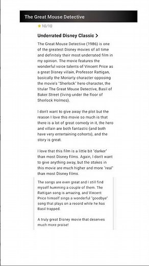 The Great Mouse Detective 1986 Review