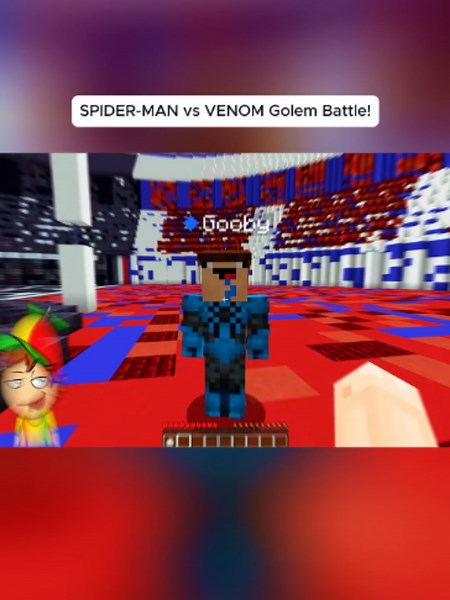 SPIDER-MAN vs VENOM Golem Battle! Part 1 #minecraft #johnnyminecraft