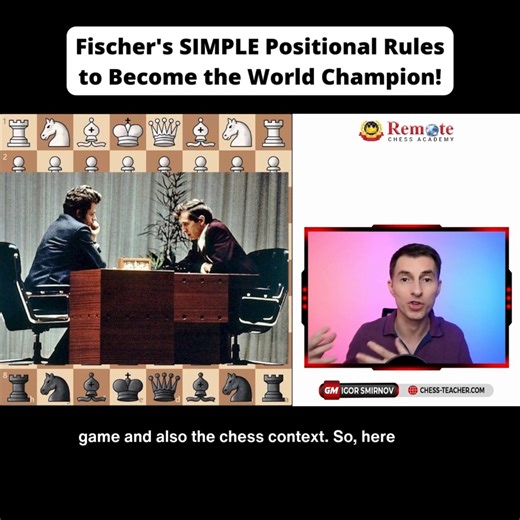 42K views · 307 reactions | New Video Out! In this video lesson, GM Igor Smirnov will take you inside the historic third game of the Match of the Century to uncover: ♟ The positional principles Fischer used to seize control  How small moves added up to a dominant position  Key takeaways you can apply in your own games—no matter your rating #chess #chesslessons | Remote Chess Academy | Facebook