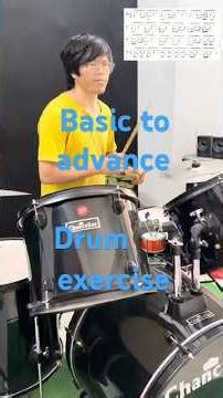 Basic to advance Drum 🥁 exercises #musiclessons #drumnotation #drumexercise