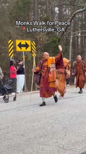 Brittani Stapleton | 2300 miles. 7 states. So thankful I took a detour while in Georgia to see the Monks Walk for Peace. #monks #walkforpeace | Instagram