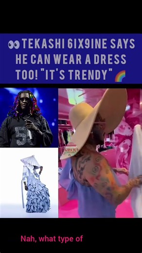 🌈 Tekashi 6ix9ine Mocks Young Thug’s Dress Look 😳 Says “It’s Trendy for Others!” #shorts