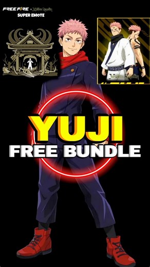 JUJUTSU KAISEN COLLAB Free YUJI BUNDLE OR SAKUNA BUNDLE ✨🇮🇳 #freefire #shortsfeed
