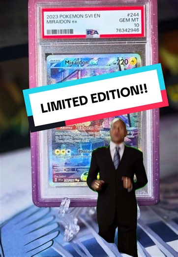 Limited Edition Fuchsia Graded Guard on PSA 10 Miraidon ex