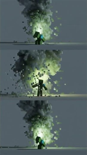 What a minecraft explosion #minecraft #explosion #funnyshorts