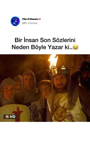 Film10numara HD on Instagram: "📌 Böyle HD Sahneleri 🔥 Kaçırmamak için Takip Et.🍿 🎬: 📌 Film Adı: Monty Python ve Kutsal Kase ⭐️ 8.2 / IMDb puanı Monty Python and the Holy Grail, (Monty Python ve Kutsal Kâse), İngiliz komedi grubu Monty Python’ın 1974 yılı yapımı filmidir. Film, Kral Arthur efsanesi ve Kutsal Kâse arayışını hicivsel olarak işler. Filme yakın plandan bakınca aslında söz konusu olan, Fransız-İngiliz ilişkileri gibi ya da “medya gerçeği” ve “gerçek” arasındaki farklılaşma gibi