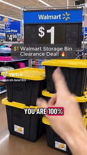 $1 Walmart Storage Bin Clearance Deal! 🔥 #clearance #deals #walmartclearance #clearancefinds #hiddenclearance