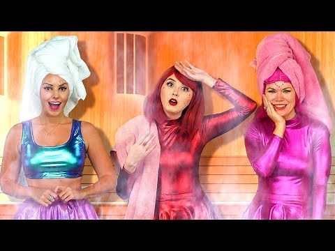 LAST TO LEAVE SAUNA CHALLENGE SUPER POPS. Totally TV Challenge Video.