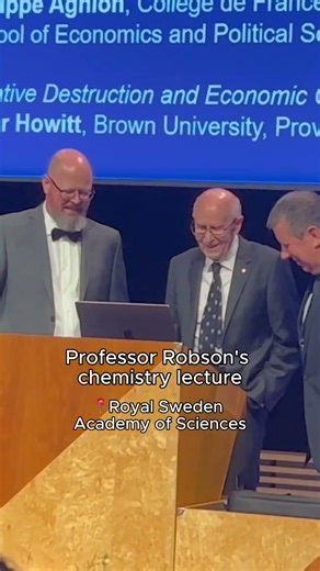Professor Richard Robson accepts his Nobel Prize in Chemistry