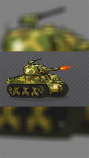 Drawing and animating a Sherman tank (Rise of ages) #unity2d #GameDev #sherman #TankArt #2DGameArt