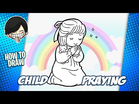 How to draw Child Praying step by step