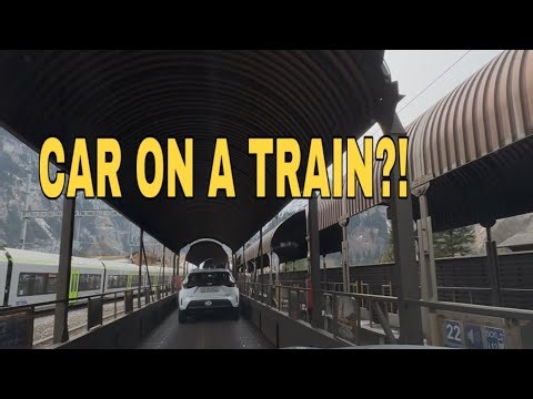 DRIVING INTO A TRAIN?! 😲Switzerland Road Trip and Car Train Adventure | Spiez to Brig 🇨🇭