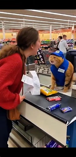 USA Grocery Store ERUPTS When Cat Cashier Starts Throwing Items #CatCashier #FunnyCatVideo #USAComedy #SupermarketChaos #AngryCat #CatVsHuman #ViralUSA #KittyCuddleClub | Kitty Cuddle Club