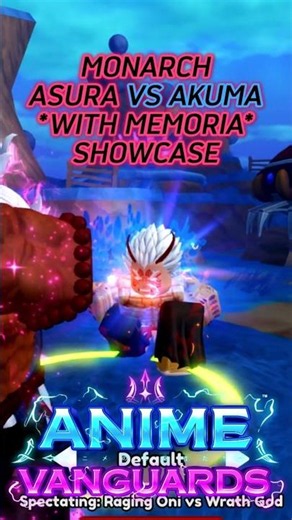 Monarch Asura Vs Akuma Showcase | Anime Vanguards Roblox