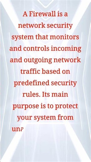 🔒 What is Firewall? | Network Security Explained in Simple Words #networking #firewall #education