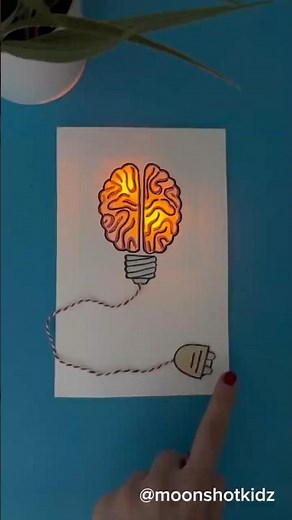 DIY “Great idea” interactive light-up card. Easy and fun paper circuit craft for beginners.