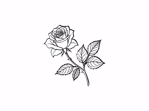 Rose Flower Bundle Svg:outline Svg,silhouette Cut File for Cricut - Etsy