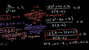 Solving rational inequalities by testing intervals in terms of a constant