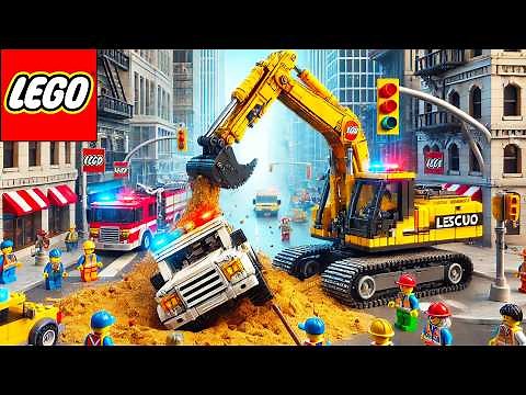 Lego Technic Car: Rescue Excavator in Action! 🚜🛠️