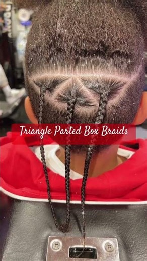 Triangle Parted Box Braids #hairbynair #braids #triangle #supremeclientele #boxbraids