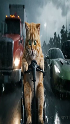 GATO EN AUTOPISTA 😎 #shorts