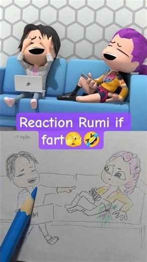 Reaction Rumi if fart🫣🤣