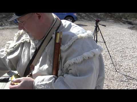 Shooting the custom built flintlock rifle