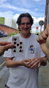 Torn card corner magic trick