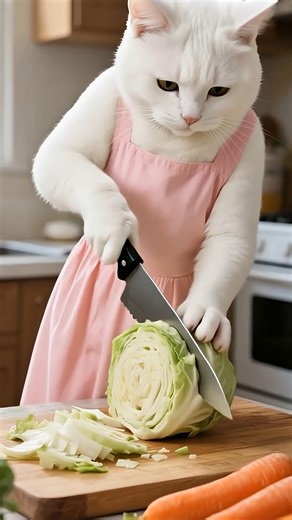 🥗 Mama Cat and Kitten Rescue the little rabbit fainting in the vegetable garden 🐰🐱❤️ #sadstory #sadcartoon #cat #cartoon #kitten | Meowverse AI