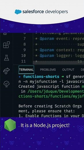 Salesforce Functions - Create a Salesforce Function in JavaScript #Shorts