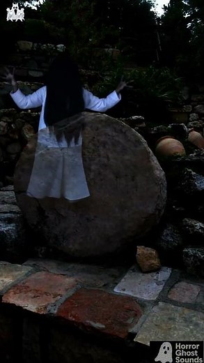 👻👻 The Appearance of a Female Ghost, a Curious Spirit, from Behind a Rock❗ #horror #ghost #scary