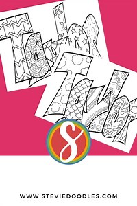 Free TAYLOR Coloring Pages - 2 Pages — Stevie Doodles