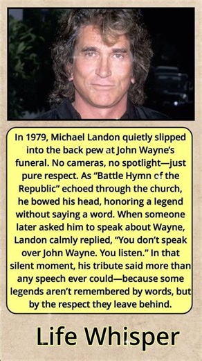 He Said Only One Line at John Wayne’s Funeral… The Entire Church Fell Silent. 🔥