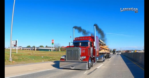 This is from our truck spotting in the 717 vol.132 video. Darren Stafford and Nicolas Godshall rolling through the 717. #largecarmag#kenworth#peterbilt | Largecarmag Steve