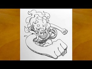 Draw Luffy Gear 5 Sun God Nika ⚡️ | Epic Anime Art Tutorial