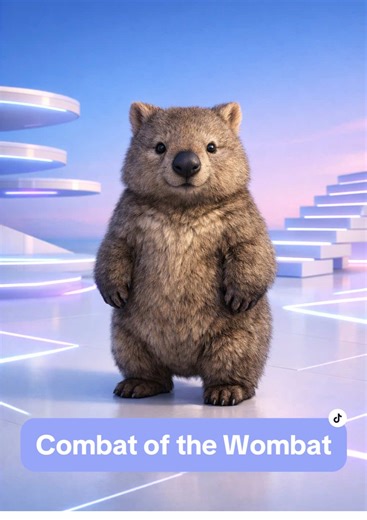 Wombat Dance Combat ! #wombat #dancinganimals #funnyanimalvideo #yapyapbeats #viralshortsvideo