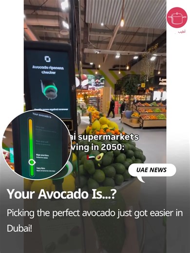 How cool is this avocado ripeness checker machine in Dubai?!😍 No more picking the wrong avocado!🥑😋 @englishborshch #اطيب_طبخة #atyabtabkha
