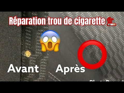 💶 Astuce : Réparer un siège en tissu trou de cigarette ..Comment faire réparation pas cher