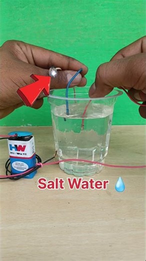 Water + Salt + LED Light Experiment Amazing Science Trick