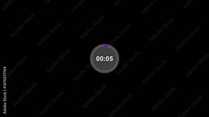two minutes circle countdown timer animation on black background, 2 minutes countdown, 2 minute circle countdown, animated 0 to 2 minutes.