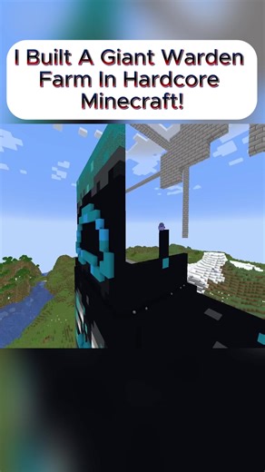 Giant Warden Farm Creation in Hardcore Minecraft