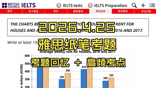 雅思纸笔考试回忆｜4.25 雅思纸笔全科原题已出！！含原文 音频 答案及解析✅