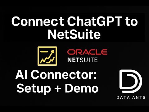 Connect ChatGPT/Claude to NetSuite (AI Connector): Setup and Demo