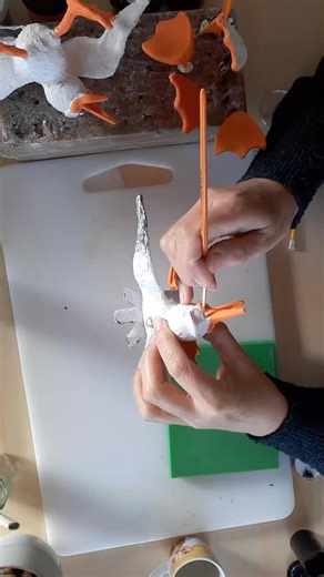 Possibly my favourite part of the whole seagull making process… adding the eyes (and the all-important eyebrows, of course) It’s the exact moment each gull comes to life - and yes, I absolutely greet every single one with a cheerful little “oh hello” They never fail to make me smile - even if they do look like they’re plotting something 😂 #cornishseagullcompany #papiermachesculpture #cornishmaker #animalsculpture #handmadeincornwall | The Cornish Seagull Company