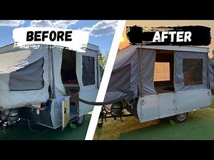 Canvas Transformation: Restoring the Vintage Cub Drifter Pop-Up Camper