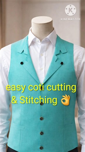 Stylish Coat Collar Waistcoat Design ✂️ | Easy Cutting & Stitching | Latest Fashion #coticutting