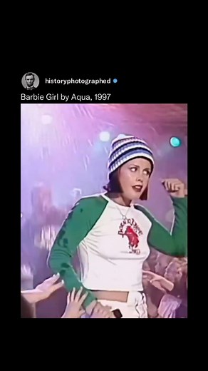 4.6M views · 13K reactions | “Barbie Girl” by the Danish-Norwegian dance-pop group Aqua, released in 1997, is a catchy Eurodance track that became a global hit. The song humorously explores the life of a Barbie doll, featuring playful lyrics and a vibrant beat, It topped charts worldwide. | History In Pictures | Facebook