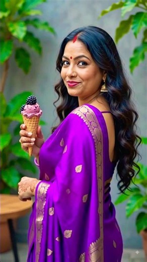 Ice Cream 🍦Color = Saree Color 👗😍 | Perfect Matching! #shorts