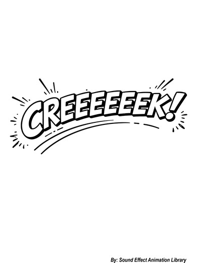 Door Creaking Sound Effect - CREAK! It’s quiet. Then suddenly… CREEEEEEAK… A slow wooden door opens. Heavy hinge. Uneven drag. Soft rebound squeak. That unmistakable late-night sound. #Door Creak Sound Effect #SFX #Sound Effect Animation #Creaking Door #Door Sound